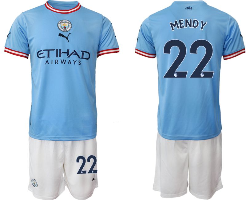 Men 2022-2023 Club Manchester City home blue #22 Soccer Jersey